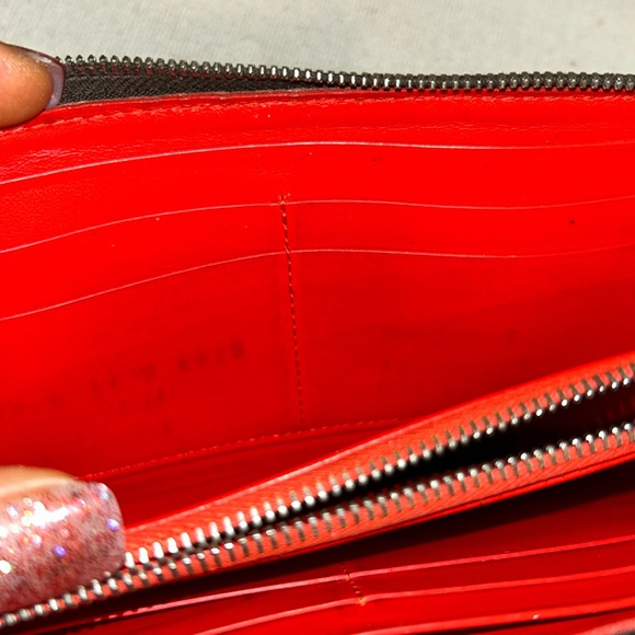 Bottega long zippy brown and red wallet - Picture 10 of 15